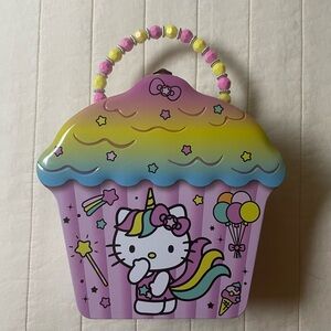 Hello Kitty Colorful Unicorn Cupcake Tin with Handle